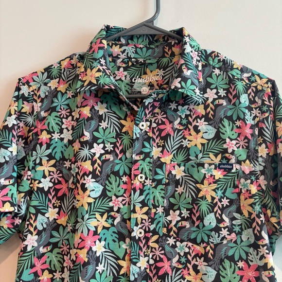 Chubbies The Bloomerang Floral BreezeTech Lightweight Button Up Shirt XS Beach - Picture 6 of 11
